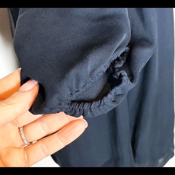 Alice + Olivia Navy Open Back Silk Dress m - Picture 6 of 8